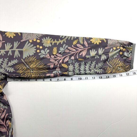 North Face Packable Hooded Rain/Wind Resistant Floral 1/4 Zip Jacket, Sz. M - Picture 15 of 16